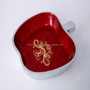 Bol de service à salade fruits au design personnalisé moderne et antique en métal aluminium durable avec vaisselle classique au design gaufré - Product Image 6