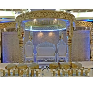 แบบมันดาปงานแต่งงานทันสมัยสุดหรู ดีไซน์มันดาปงานแต่งงานฮินดูสมัยใหม่ล่าสุด ชุดมันดาปงานแต่งงานไฟเบอร์คริสตัลดีไซน์ใหม่จากอังกฤษ - Product Image 1