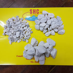 Pierre naturelle de galet de calcaire blanc avec rondeur pour la décoration de la maison - Product Image 4