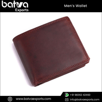 Dompet Lipat Pendek Pria Kulit Asli Vintage Anti RFID Logo Kustom 1 Kantong Koin Dua Kantong Uang 12 Slot Kartu Katun