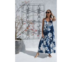 เดรสแม็กซี่ลายดอกไม้สำหรับผู้หญิงเดรสแขนยาวทรงหลวมสไตล์ลำลองสำหรับฤดูใบไม้ร่วงฤดูหนาว2024ตามสั่ง - Product Image 1