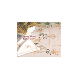 Mantel de lino bordado a mano, Quang Thanh QTTC1 - Product Image 2