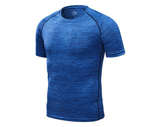 T-shirt de sport pour homme personnalisé, respirant, à séchage rapide, col rond, polyester, fitness - Product Image 1