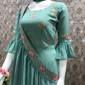 Robe de soirée élégante à motifs, Style indien, tenue de soirée fantaisie, dernier modèle, Collection de meilleur styliste, longueur au sol - Product Image 3