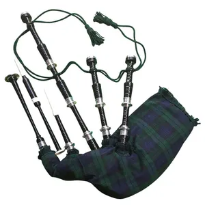 Bán Sỉ Đồng Hồ Màu Đen Tartan Bagpipe Để Bán Đặt Làm Gỗ Hồng Sắc Đen Bagpipes Scotland Highland & Black Màu Bagpipes