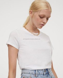 T-shirt court de luxe en coton premium pour femme, coupe décontractée, idéal pour l'été – Fabricant OEM ODM, faible MOQ - Product Image 1