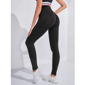 GAF New Arrival High Quality Simple Solid Women Yoga Leggings Pants Breathable Windproof Lightweight Plus Size <b>Knee</b> Length - Product Image 3