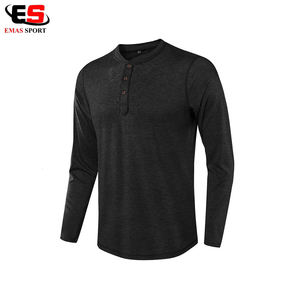 New Arrival Men's Full <b>Sleeve</b> <b>T</b>-<b>Shirt</b> High Quality Cotton Quick Dry Light Solid Pattern 3 <b>Buttons</b> Fitted Style <b>With</b> Custom Logo - Product Image 4