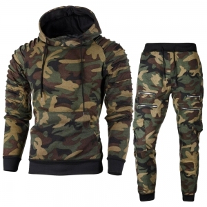 Chándal de terciopelo reflectante de dos piezas para hombre, ropa deportiva para gimnasio, con diseños personalizados y media cremallera, venta al por mayor - Product Image 2