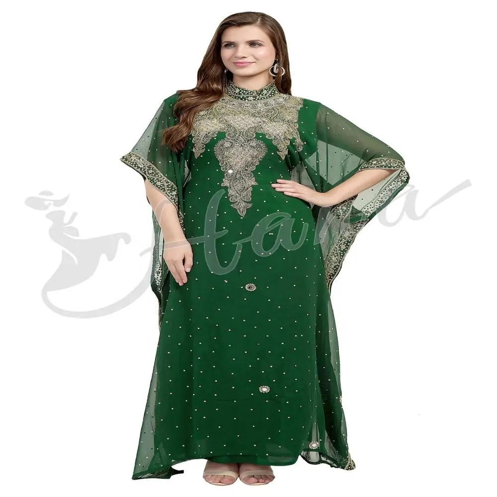 New Dubai style abaya Embellished Women's wear farasha abaya jalabiya long abaya for islamic woman heavy stone work farasha