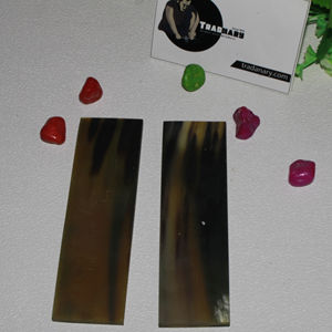 Balance de haut-parleur Gava naturels, de forme rectangulaire pour cadre de lunettes, couleur marron, plaque en corne, fabricant, new, - Product Image 3