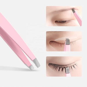 Venta directa de fábrica, pinzas para cejas azules, herramienta de maquillaje de belleza profesional, pinzas - Product Image 3