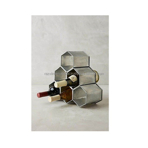 ขาตั้งขวดไวน์โลหะเหล็กสามชั้นสำหรับตกแต่งบ้าน - Product Image 4