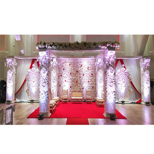 Mandap DE BODA tallado a mano de pavo real, elegante, de diseñador, para ceremonia de boda, estilo princesa del Sur - Product Image 1