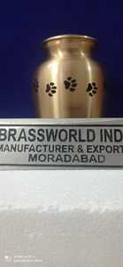 Suministros funerarios de la India, bonitas urna funeraria dorada de Mascota, de Brassworld - Product Image 3