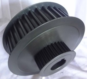 Poleas de acero AISI 1045 personalizadas HTD de 8M con diámetro de 10mm para transmisiones de potencia de servicio pesado Controlador de sincronización perfecto compatible con OEM - Product Image 2