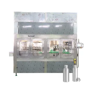 Aluminum Bottle Pure Drinking Water Rinsing Filling Capping Bottling Making Machine
