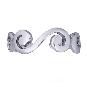 แหวนนิ้วเท้าเงินแท้หลายคลื่นที่งดงามสง่างาม - Product Image 2