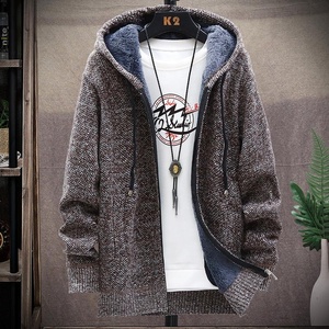 Pull à capuche épais en polaire pour homme, automne/hiver, 100% coton, camouflage, tricoté, écologique, 2022 - Product Image 2