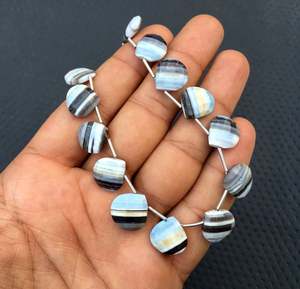Pierres précieuses naturelles opale plus audacieuse 25 pièces en forme de cœur à facettes belles perles de Briolette pour la fabrication de bijoux - Product Image 3