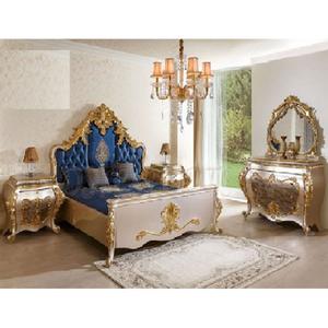 Juego de Muebles de Dormitorio de Madera Tallada Estilo Princesa, Muebles de Dormitorio de Lujo en Platino Plateado, Compre Muebles de Dormitorio de Madera de Teca en EE. UU. - Product Image 1