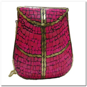 Bolsos de mano elegantes de aleación de metal y plata para mujer, elegantes, de mosaico, para fiesta de boda y noche, venta al por mayor - Product Image 2