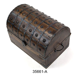 Coffrets au trésor de pirate en bois / Boîtes cadeaux personnalisées, créatives, en bois, coffre au trésor de pirate personnalisé - Product Image 3