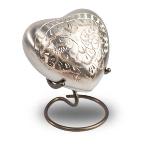 Urnes funéraires métalliques en forme de cœur de style américain, de haute qualité, pour cendres humaines – Meilleures ventes - Product Image 1