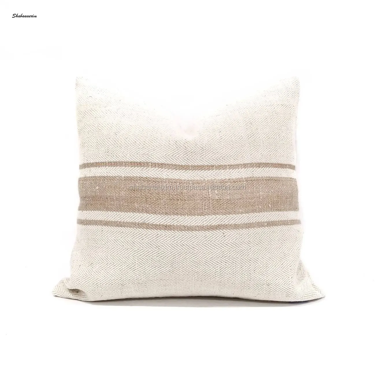 Modern Design Sofa Decorative Woven Cushion Cover Striped Cushion Cover Throw Pillow Cases Standard Square 100% Cotton