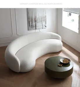 living room furniture sofa design modern circular round couch fabric Kagan sofa