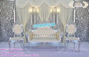 Conjunto de Sofás para Bodas Indias Estilo Bollywood, el Mejor Conjunto de Sofás Chaise para Recepciones de Boda, Sofá/Chaise Tallado a Mano de Última Moda, Australia - Product Image 3