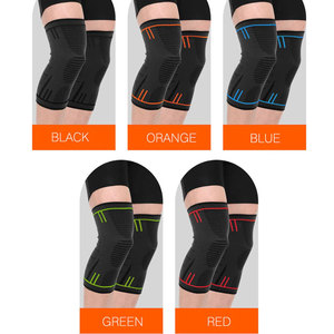Customized Top Quality New Men's Compression Solid Black knitted Breathable Knee <b>Support</b> Sleeve For Sports - Product Image 6