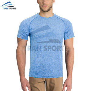 Camiseta de gimnasio estampada en blanco 95% poliéster 5% LICRA transpirable secado rápido 280 Gsm cuello redondo de alta calidad para hombre - Product Image 3