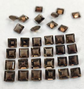 Natural Smoky Quartz <b>Square</b> 3mm to 10mm - Loose Top Quality Smoky Quartz <b>Square</b> Cut - Product Image 1