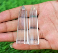 Baguette de guérison en cristal, pierre précieuse de Reiki, 1 pièce, pointe de Quartz transparent, Obelisk, acheter depuis N H AGATE, vente en gros