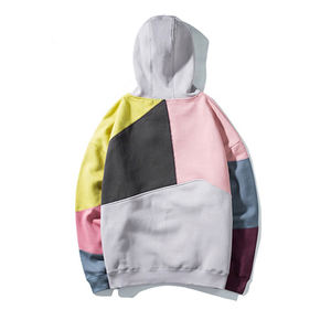 Sudadera con capucha personalizada para hombre, jersey con capucha de trabajo informal, nuevo estilo, bloque de Color, manga larga, jersey de invierno bordado liso teñido - Product Image 2