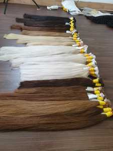 Extensión de cabello humano Remy virgen 100% recto 8-32 pulgadas todos los colores cabello a granel de alta calidad a la venta precio al por mayor fábrica - Product Image 3