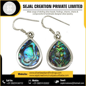 Prix de gros Boucles d'oreilles Boucles d'oreilles en argent 925 Exportations en vrac de l'Inde Bijoux de boucles d'oreilles en argent sterling plaqué 925 - Product Image 5