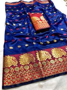 Banarasi Saree ผ้าไหมผ้าฝ้ายเสื้อผ้าชาติพันธุ์ - Product Image 5