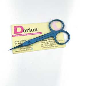 Vente en gros Ciseaux sourcils cils en acier inoxydable Ciseaux ongles cuticules pointe flèche droite - Product Image 6