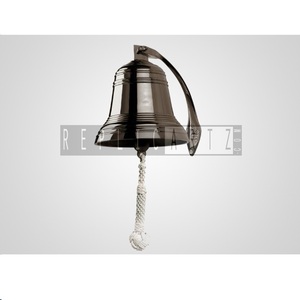 Campana de Puerta Colgante de Latón Premium, Campana Náutica con Ancla, Campana Marítima Vintage para Decoración de Pared en Exteriores, Hogar, Escuela, Bar, Recepción - Product Image 3