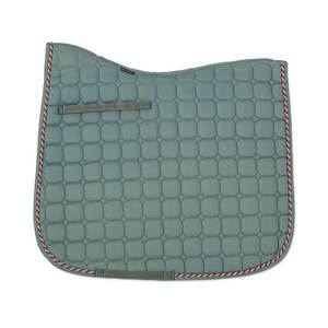 Tapis de dressage en satin avec passepoil métallique, matelassé de luxe, pour l'équitation, avec doublure à séchage rapide et personnalisation de la marque - Product Image 2