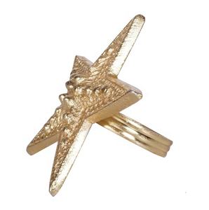 ANNEAU DE SERVIETTE MÉTAL OR TISSU DÉCORATIF DESIGNER ANNEAU DE SERVIETTE ÉTOILE DE MER ANNEAU DE SERVIETTE DE TABLE DE LUXE ANNEAU DE SERVIETTE FÊTE - Product Image 2