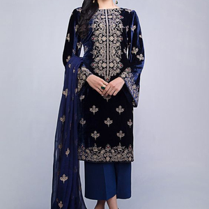 2021 Stylish DECENT DESIGN ON-EMBROIDERY LONG KAMEEZ Dress Beautiful Hand ZARDOZI Work Lace Button Decoration Daily Party Use - Product Image 1