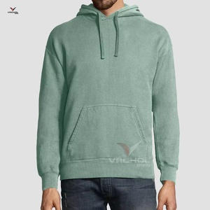 เสื้อฮู้ดขนแกะสไตล์สตรีทสำหรับผู้ชายผ้าคอตตอน100% ลายปักสีพื้นผ้าฟลีซถักขนาดใหญ่พิเศษ - Product Image 3