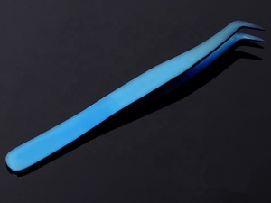 แหนบต่อขนตาพลาสม่าสีฟ้าแบบพรีเมี่ยมแหนบปลายแหลมแยกระดับเสียงพร้อมฉลากส่วนตัว - Product Image 2