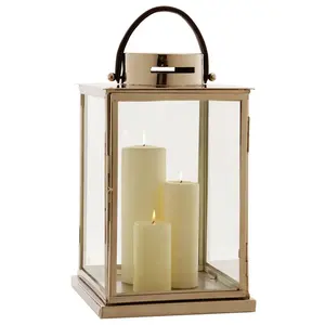 Gold Plated Decorative Lantern Candle Holder For Wedding Metal Lantern Antique Design Candle Metal Lantern At Low Price