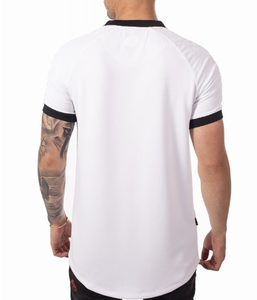 T-Shirt pour hommes, haut avec ourlet, Logo personnalisé, couleur bordeaux, Sport, Gym, vente en gros, collection - Product Image 4