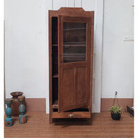 Armoire en teck massif indien antique, bibliothèque en bois vintage, couleur personnalisée écologique, meubles pour chambre à coucher, appartement, maison