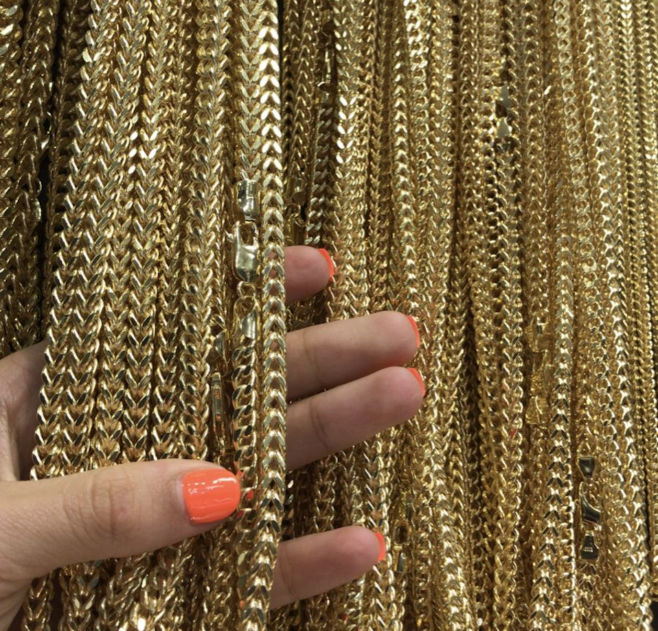 10k 14k Real Solid Gold Franco Chains 